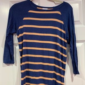LuLaRoe XXS Royal Blue & Orange Randy